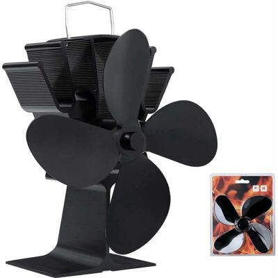 AHLSEN - 4-Blade Stove Fan - Funcionamiento silencioso - Stove fan AHLSEN - 4-Blade Stove Fan - Funcionamiento silencioso - Stove fan