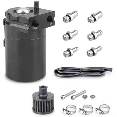 Ahlsen - Universal Kit - Aluminio pulido - Filtro de aire y manguera - Kit de tanque de aceite Ahlsen - Universal Kit - Aluminio pulido - Filtro de aire y manguera - Kit de tanque de aceite