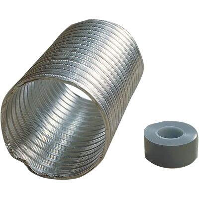 Flexit Veggjennomføring - 0,5m Aluminium Ventilasjonsslange Flexit Veggjennomføring - 0,5m Aluminium Ventilasjonsslange