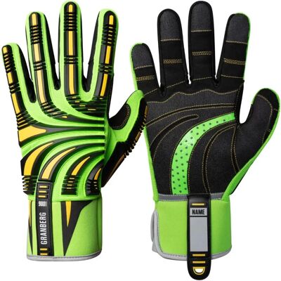 Granberg Impact-resistente Hi-Viz arbeids hansker - 6 Par Granberg Impact-resistente Hi-Viz arbeids hansker - 6 Par