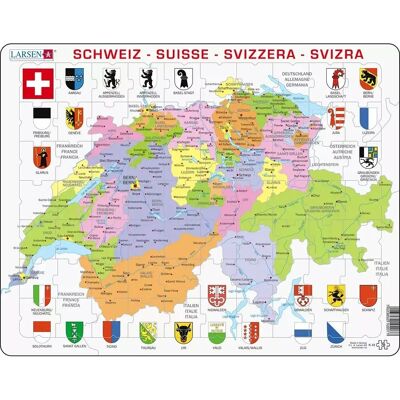 Larsen K43 Rahmenpuzzle - Schweiz - 70 Teile Larsen K43 Rahmenpuzzle - Schweiz - 70 Teile