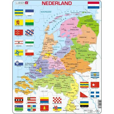 Larsen Maxi LA-K53-NL Puzzel Kaart 48 stuks Larsen Maxi LA-K53-NL Puzzel Kaart 48 stuks