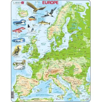 Rahmenpuzzle - Europa 87 Teile Larsen-K70-FR Rahmenpuzzle - Europa 87 Teile Larsen-K70-FR