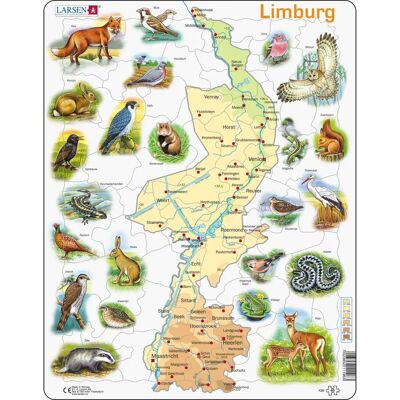 Larsen Maxi LA-K89-NL Puzzel - Kaart & Dieren - Puzzel Larsen Maxi LA-K89-NL Puzzel - Kaart & Dieren - Puzzel