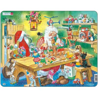 Larsen Puzzle 140 Teile - Die Werkstatt des Weihnachtsmannes Larsen Puzzle 140 Teile - Die Werkstatt des Weihnachtsmannes