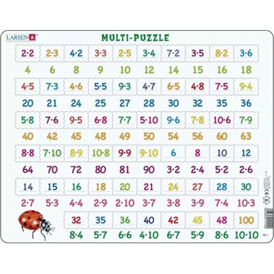 Larsen Puzzle Cadre - Apprendre Compter : Les Multiplications Larsen Puzzle Cadre - Apprendre Compter : Les Multiplications