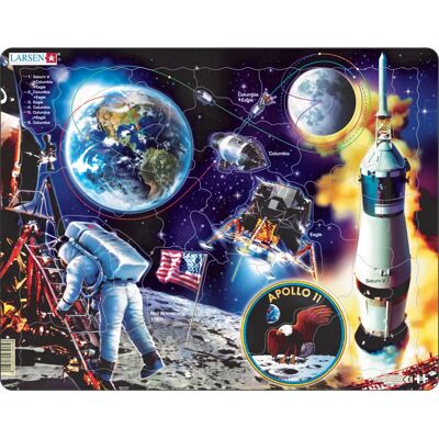 Larsen Maxi LA-NB5 Puzzle Espace - Puzzle avec Cadre Éducatif Larsen Maxi LA-NB5 Puzzle Espace - Puzzle avec Cadre Éducatif