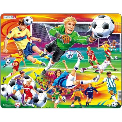 Larsen Fußball Puzzle - 65 Teile - Lehrreich & Spaß Larsen Fußball Puzzle - 65 Teile - Lehrreich & Spaß