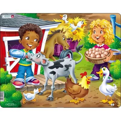 Larsen BM6 Bauernhof Puzzle - Formpuzzle Larsen BM6 Bauernhof Puzzle - Formpuzzle