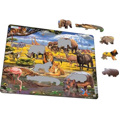 Larsen Maxi LA-FH30 Dieren Puzzel 43 Stukjes Zoo Larsen Maxi LA-FH30 Dieren Puzzel 43 Stukjes Zoo