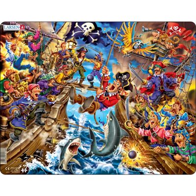 Puzzle de Bataille de Pirates Larsen - Puzzle - 30 Pièces - Publicité Puzzle de Bataille de Pirates Larsen - Puzzle - 30 Pièces - Publicité