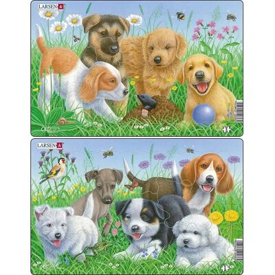 LARSEN Welpen Puzzle - 2er-Set Midi für Kleinkinder LARSEN Welpen Puzzle - 2er-Set Midi für Kleinkinder