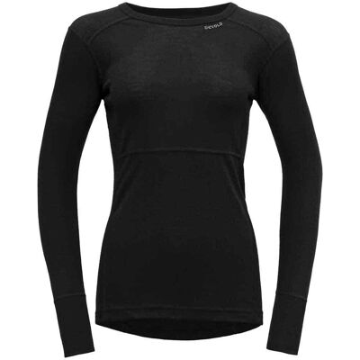 Devold Livello base in merino nero - Manica lunga - Esterno Devold Livello base in merino nero - Manica lunga - Esterno