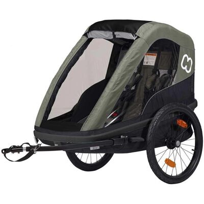 Hamax AVENIDA TWIN - Fahrradanhänger - Junior - olive green Kids Hamax AVENIDA TWIN - Fahrradanhänger - Junior - olive green Kids