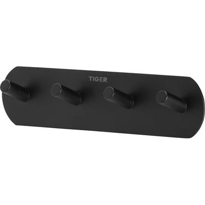 Tiger Rondo Hakenleiste - Edelstahl - Trendiges Design - 4 Haken Tiger Rondo Hakenleiste - Edelstahl - Trendiges Design - 4 Haken