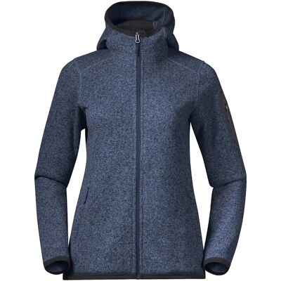 Bergans Kamphaug Strikkete Hettegenser - Orion Blue - Casual Utendørsantrekk Bergans Kamphaug Strikkete Hettegenser - Orion Blue - Casual Utendørsantrekk