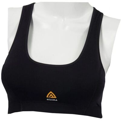 Aclima HotWool Sports Top Damer - Jet Black - Trenings-Topp Aclima HotWool Sports Top Damer - Jet Black - Trenings-Topp