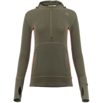 Aclima - WarmWool Hoodsweater w/zip - Olive night - M - Hettegenser Aclima - WarmWool Hoodsweater w/zip - Olive night - M - Hettegenser
