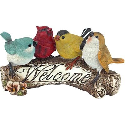 Design Toscano - Birds Welcome Sign - Garden statue - Publicité Design Toscano - Birds Welcome Sign - Garden statue - Publicité