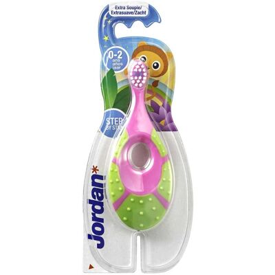 Jordan Jordan Step by Step 0-2 Brosse à Dents - Outil Hygiène Enfant - Publicité Jordan Jordan Step by Step 0-2 Brosse à Dents - Outil Hygiène Enfant - Publicité