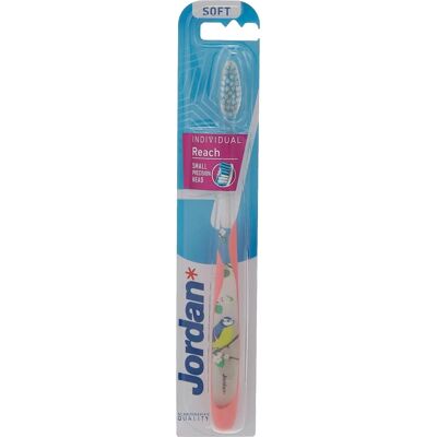 Jordan Individual Reach Soft Toothbrush - Soft, Unisex, Model: Reach Jordan Individual Reach Soft Toothbrush - Soft, Unisex, Model: Reach