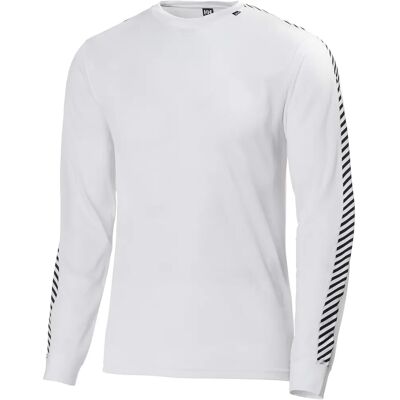 Helly Hansen Lifa Stripe Crew Hvit - Baselag Helly Hansen Lifa Stripe Crew Hvit - Baselag