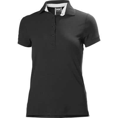 Helly Hansen Dames Crewline Sneldrogend Polo - Zwart - Polo Shirt Helly Hansen Dames Crewline Sneldrogend Polo - Zwart - Polo Shirt