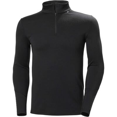 Helly Hansen Herr Lifa Merino Mellanvikt 1/2 Zipp baslager - Svart Helly Hansen Herr Lifa Merino Mellanvikt 1/2 Zipp baslager - Svart