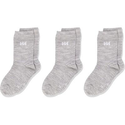 Helly Hansen K Wool Sock Basic 3Pk - Grey - Unisex Helly Hansen K Wool Sock Basic 3Pk - Grey - Unisex
