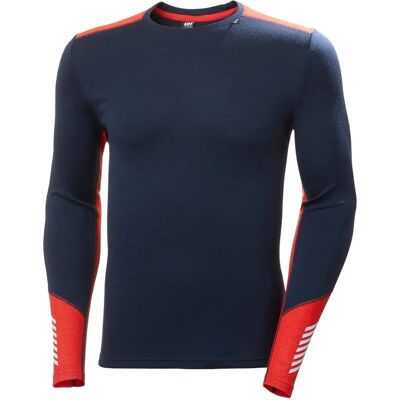 Helly Hansen para homens. Camiseta de peso médio Lifa Merino - Marinho - Roupa interior Helly Hansen para homens. Camiseta de peso médio Lifa Merino - Marinho - Roupa interior