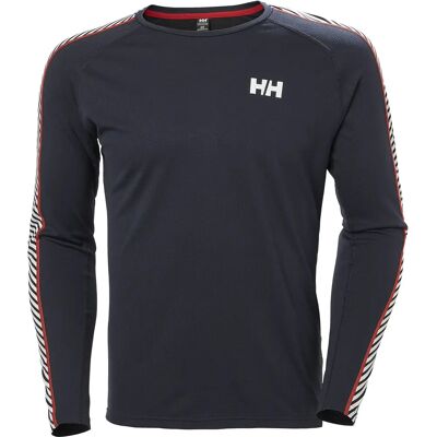 Helly Hansen Men's Lifa Active Stripe Crew Baselayer Top - Navy - Base Layer Helly Hansen Men's Lifa Active Stripe Crew Baselayer Top - Navy - Base Layer