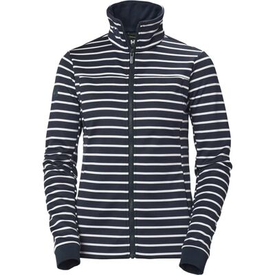 Helly Hansen Women's Crew Navy Stripe Fleece Jacket - Fleece Jacket Helly Hansen Women's Crew Navy Stripe Fleece Jacket - Fleece Jacket