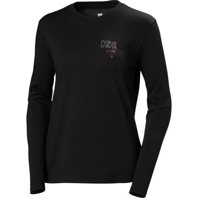 T-shirt en coton biologique à manches longues pour femmes Helly Hansen F2F - Noir T-shirt en coton biologique à manches longues pour femmes Helly Hansen F2F - Noir