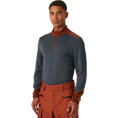 Helly Hansen Men Lifa Merino Midweight 1/2 Zip Base Layer - Blue - XL Helly Hansen Men Lifa Merino Midweight 1/2 Zip Base Layer - Blue - XL