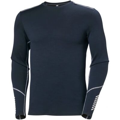 Helly Hansen Męska Lifa Merino Midweight Crew Warstwa - Navy Blue - Mężczyzna Helly Hansen Męska Lifa Merino Midweight Crew Warstwa - Navy Blue - Mężczyzna