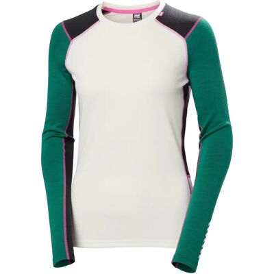 Helly Hansen Mujer Lifa Merino Capa Base de Peso Medio - Verde - Femenino Helly Hansen Mujer Lifa Merino Capa Base de Peso Medio - Verde - Femenino