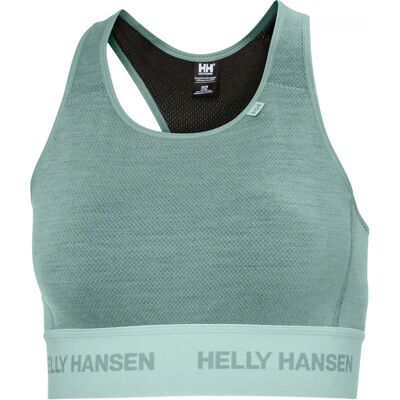 Helly Hansen Damski LIFA MERINO MIDWEIGHT Biustonosz - Zielony Helly Hansen Damski LIFA MERINO MIDWEIGHT Biustonosz - Zielony