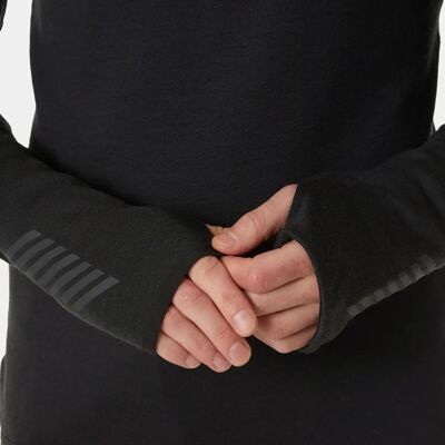 Helly Hansen Herr LIFA Merino Ull Mellanlager Halv YKK-zip - Svart Helly Hansen Herr LIFA Merino Ull Mellanlager Halv YKK-zip - Svart