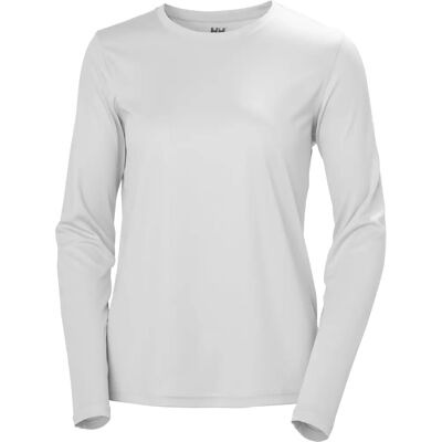 Helly Hansen Donna Tech Crew Long Sleeve 2.0 - Nebbia Grigia - Maglietta a Maniche Lunghe Helly Hansen Donna Tech Crew Long Sleeve 2.0 - Nebbia Grigia - Maglietta a Maniche Lunghe