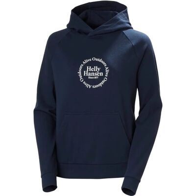 Polar z kapturem Core Graficzny Helly Hansen - Granatowy Polar z kapturem Core Graficzny Helly Hansen - Granatowy
