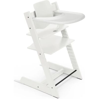 Sedia alta Stokke Tripp Trapp - Bianco - Bundle Baby Set² e Vassoio Sedia alta Stokke Tripp Trapp - Bianco - Bundle Baby Set² e Vassoio