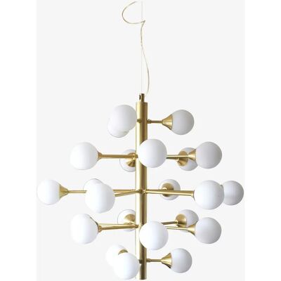 Aneta Lighting Cosmos Loftlampe - Opalhvid & Messing Aneta Lighting Cosmos Loftlampe - Opalhvid & Messing