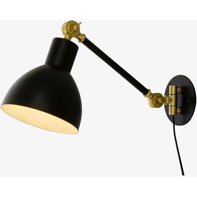 Aneta Lighting Dublin Væglampe - E27, Sort/mat messing - Indendørs Aneta Lighting Dublin Væglampe - E27, Sort/mat messing - Indendørs