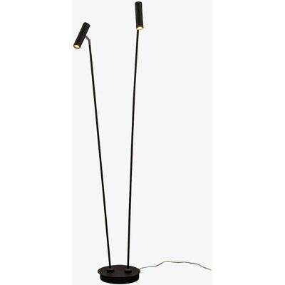 Aneta Lighting - Dobbelt hoved gulvlampe - Sort - Dæmpbar Aneta Lighting - Dobbelt hoved gulvlampe - Sort - Dæmpbar