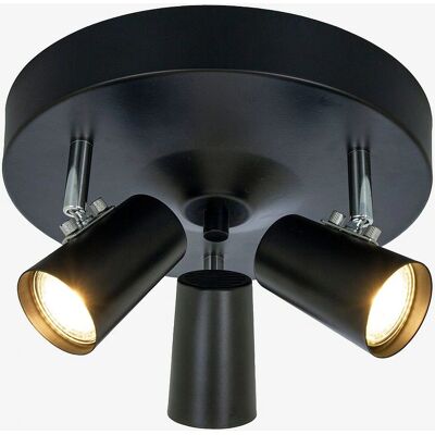 Aneta Lighting Pilot Loftlampe - Sort & Krom - 3 Lys Aneta Lighting Pilot Loftlampe - Sort & Krom - 3 Lys