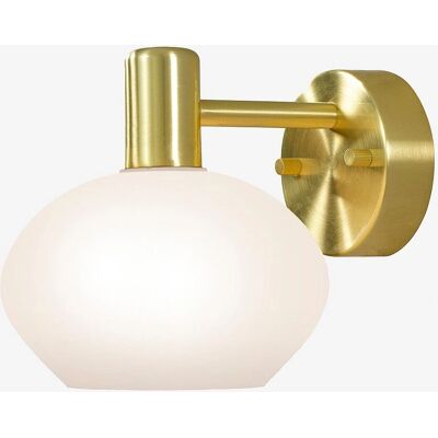 Aneta Lighting Elba - Matt mässing / Opalvit vägglampa - Badrum Aneta Lighting Elba - Matt mässing / Opalvit vägglampa - Badrum