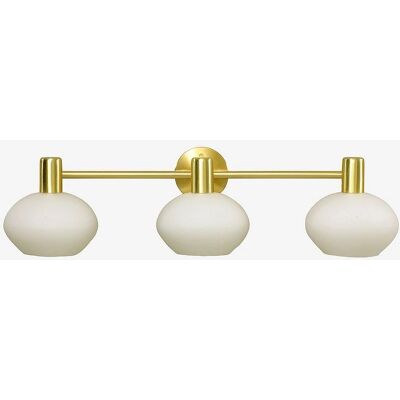 Elba Badeværelsesvæglys fra Aneta Lighting - Mat messing / Opaal hvid Elba Badeværelsesvæglys fra Aneta Lighting - Mat messing / Opaal hvid