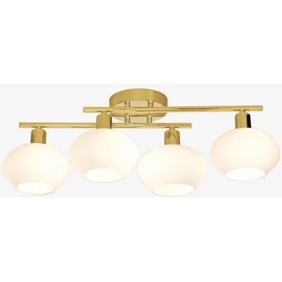 Aneta Lighting Elba Badeværelsesloftlampe - Moderne messing og hvid Aneta Lighting Elba Badeværelsesloftlampe - Moderne messing og hvid