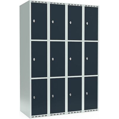 Kaiserkraft Fydor Schließbarer Stahl-Schrank - 3 Fächer, Hellgrau Kaiserkraft Fydor Schließbarer Stahl-Schrank - 3 Fächer, Hellgrau