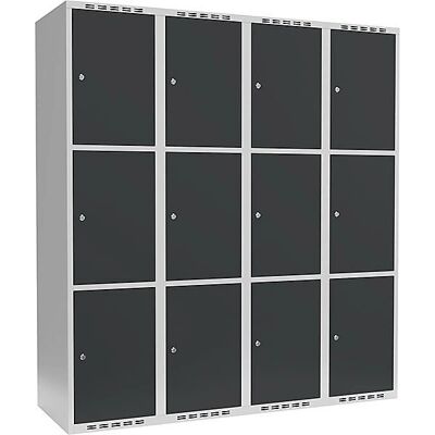 kaiserkraft Stahlschrank Fydor, 3 Fächer, Hellgrau - Lagerregal kaiserkraft Stahlschrank Fydor, 3 Fächer, Hellgrau - Lagerregal